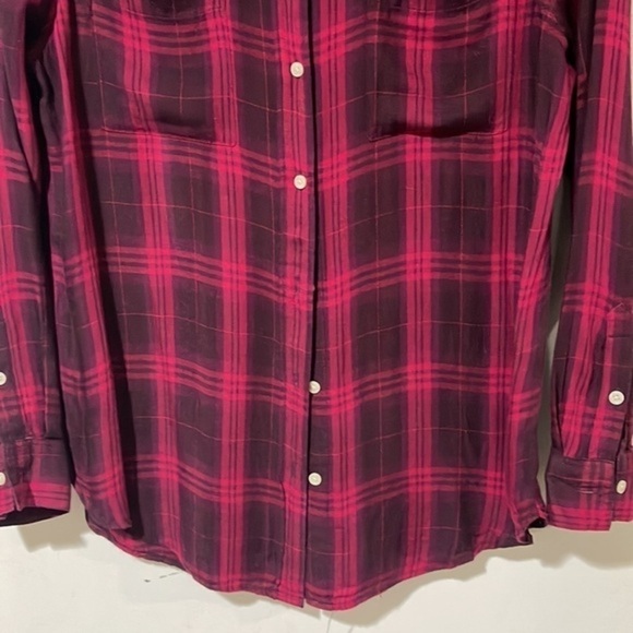 Banana Republic Womens LS Boyfriend Fit Button Down Blouse Sz M - Picture 3 of 9